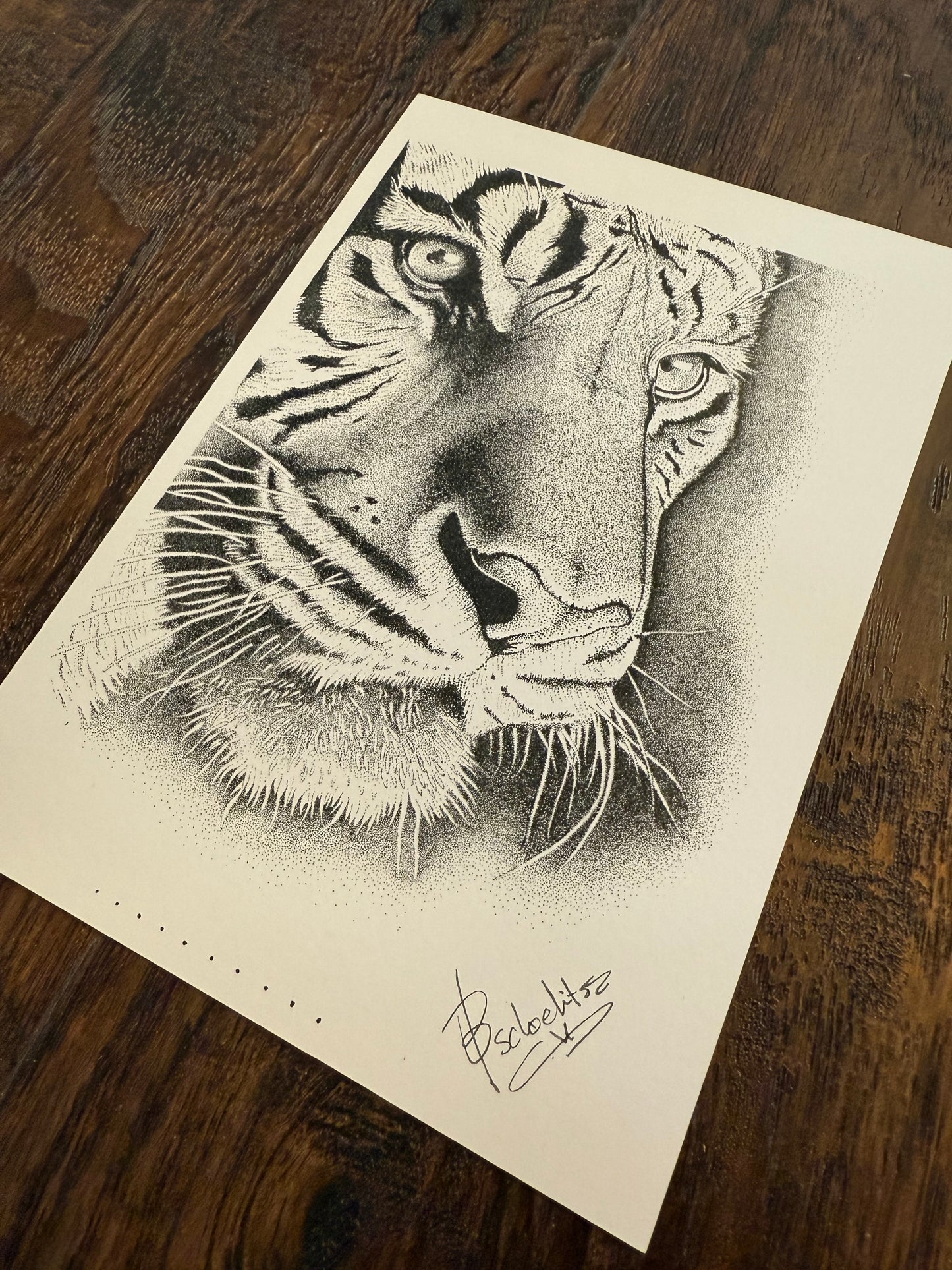 Portret van Witte Tijger (Limited kopie)